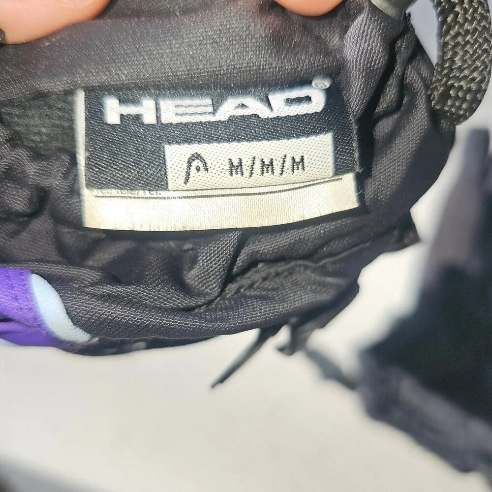Kids Head Outlast Ski Gloves Black and Purple Medium